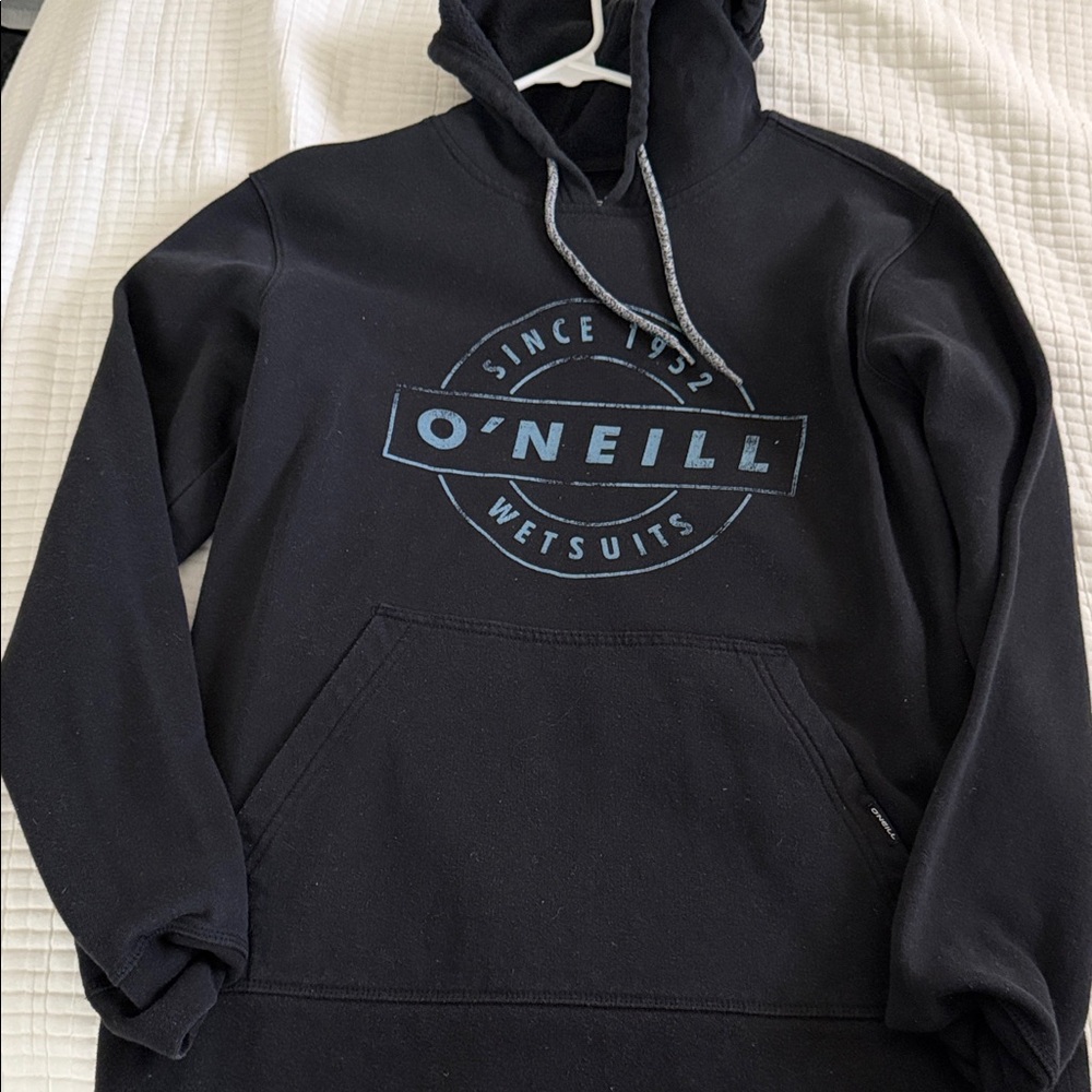 O'Neill Black and Blue Logo Hoodie for Men